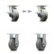 Service Caster 5 Inch Kingpinless Thermoplastic Wheel Caster Brake & Swivel Lock 2 Rigid, 2PK SCC-KP30S520-TPRRF-SLB-BSL-2-R-2 - alternate 1